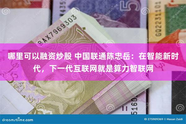 哪里可以融资炒股 中国联通陈忠岳：在智能新时代，下一代互联网就是算力智联网