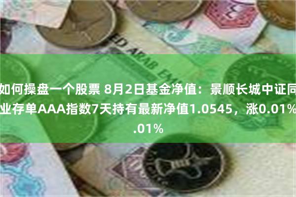 如何操盘一个股票 8月2日基金净值：景顺长城中证同业存单AAA指数7天持有最新净值1.0545，涨0.01%