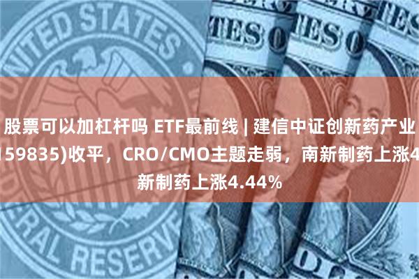 股票可以加杠杆吗 ETF最前线 | 建信中证创新药产业ETF(159835)收平，CRO/CMO主题走弱，南新制药上涨4.44%