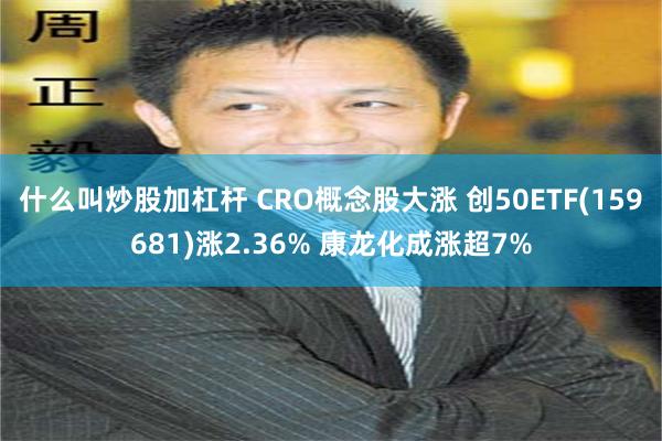 什么叫炒股加杠杆 CRO概念股大涨 创50ETF(159681)涨2.36% 康龙化成涨超7%